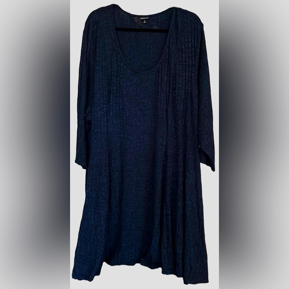 torrid Dresses & Skirts - TORRID Blue/Black Marbled Ribbed Knit Trapeze Style Sweater Dress, Size 6X,GUC.